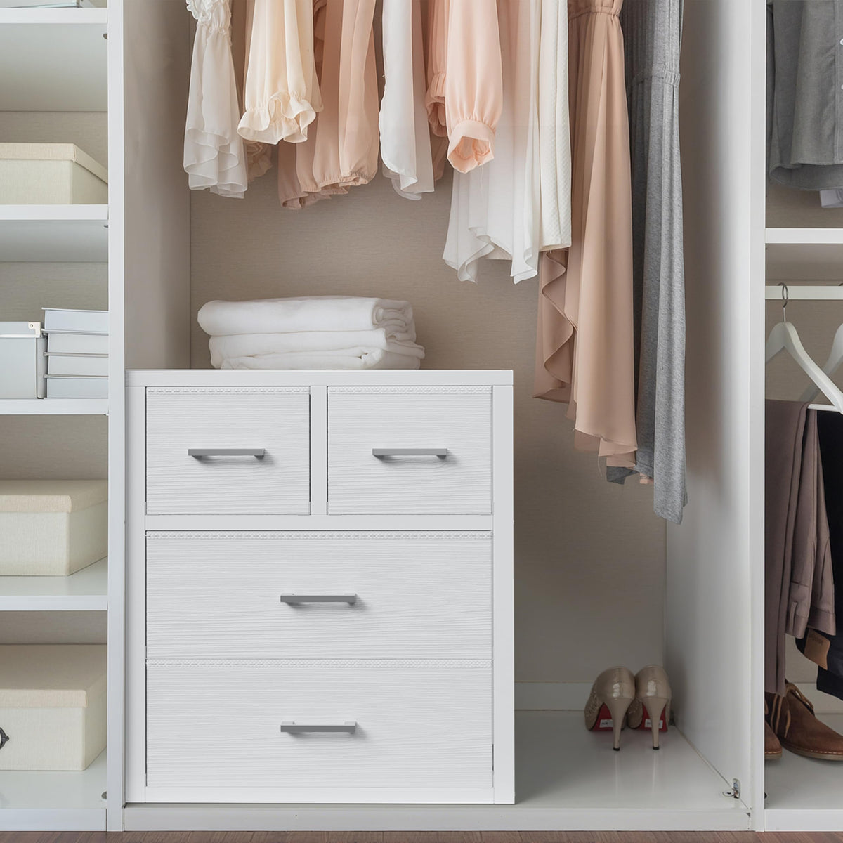 White 4 Drawer Dresser D512223