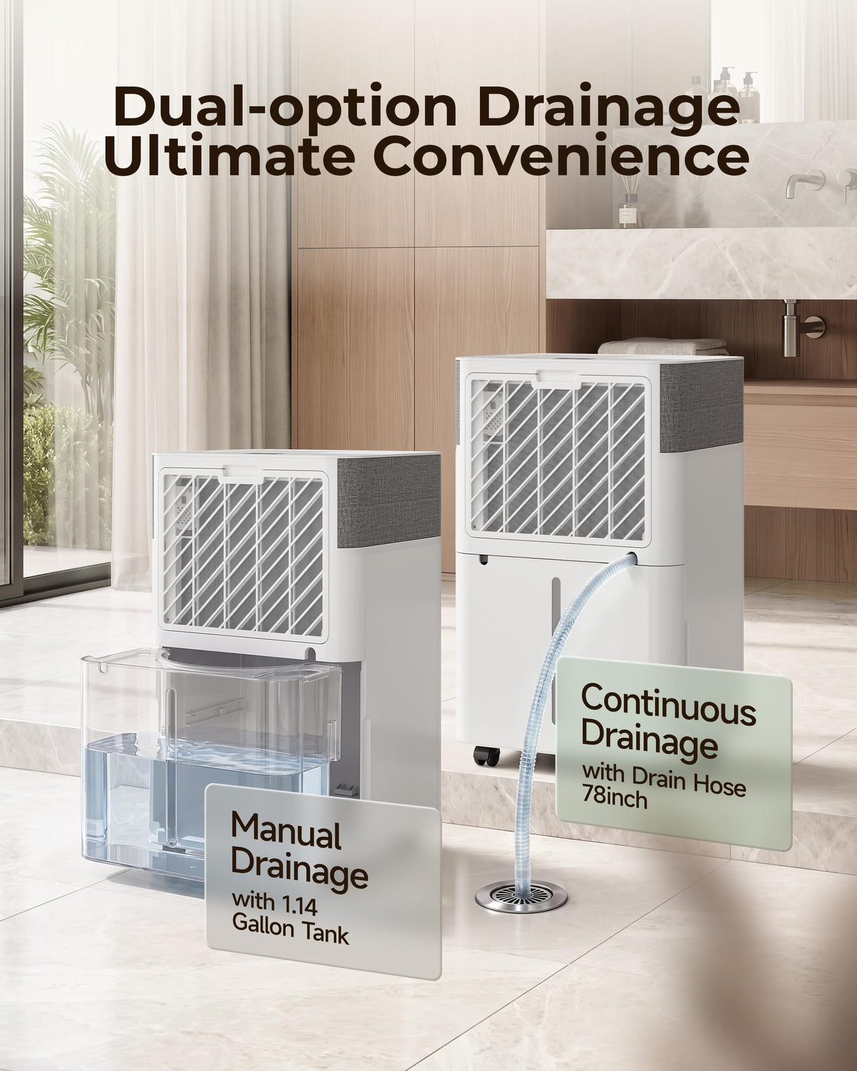 50 Pint Dehumidifier with Drain Hose C968