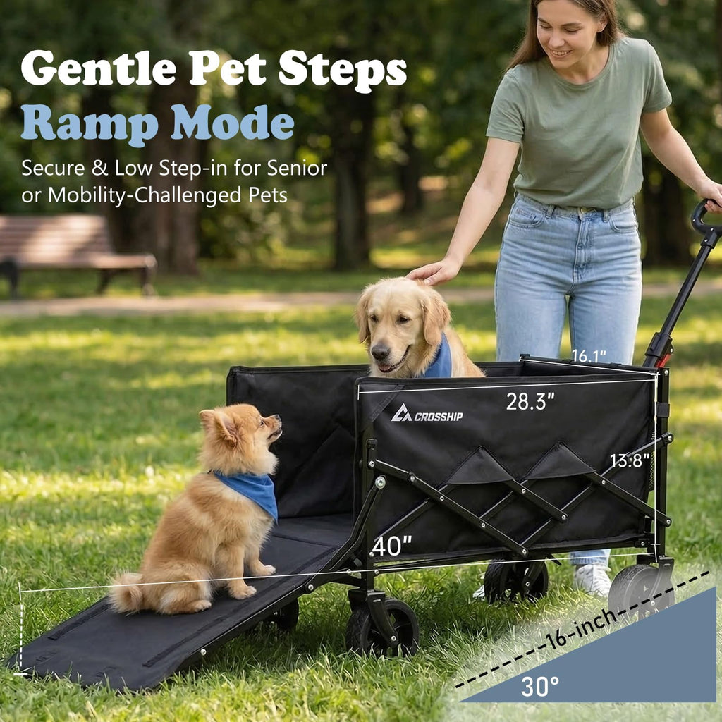 Folding Pet Wagon with Pet Pad M5672