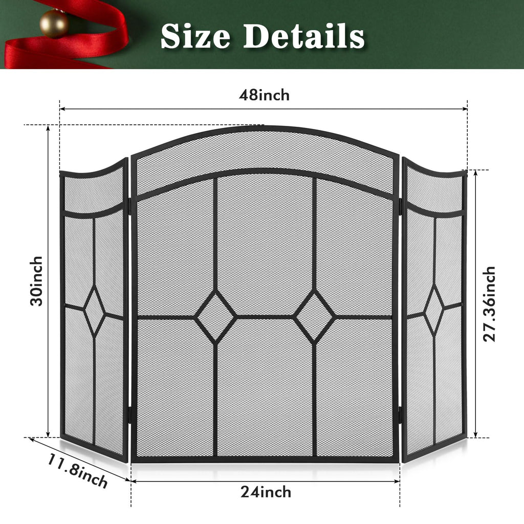Fireplace Screen 3 Panel 48" x 30" S8316