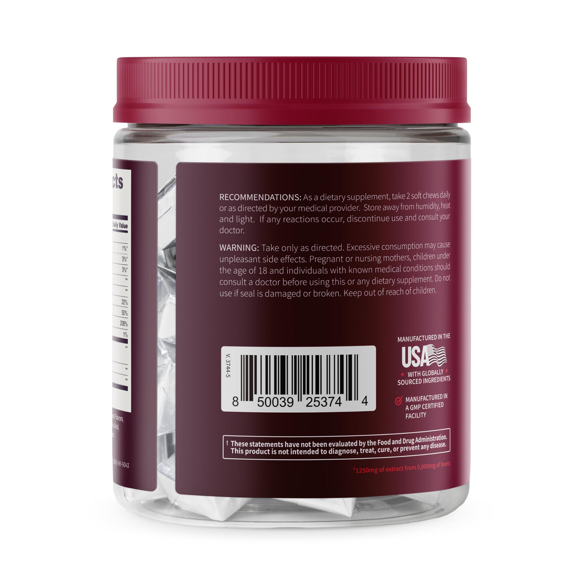 Beet Root Extract & CoQ10 Soft Chews, Mixed Berry, 60 Ct G3565