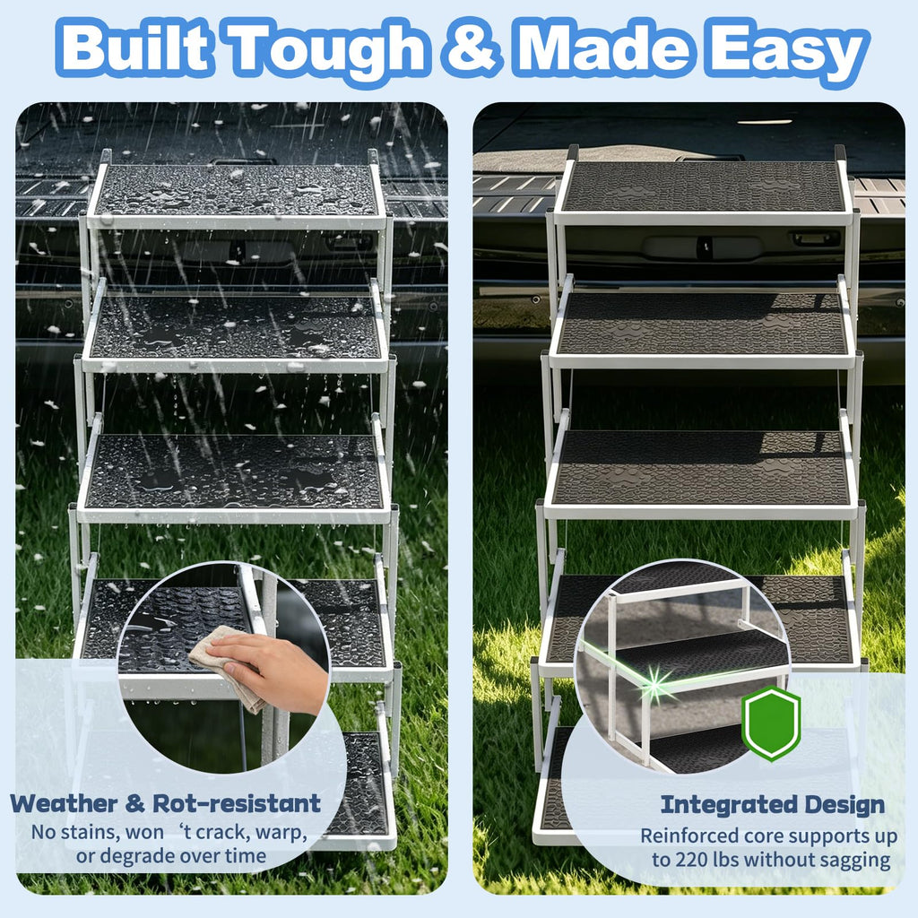 5-Step Foldable Non-Slip Plastic Dog Steps R76563
