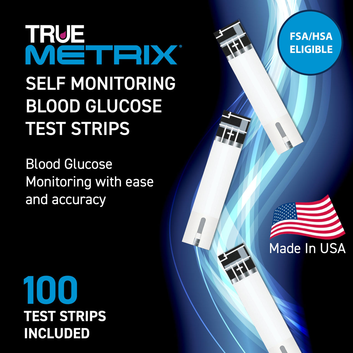 Glucose Test Strips 100 Count, 30G Lancets 100 Count Q695