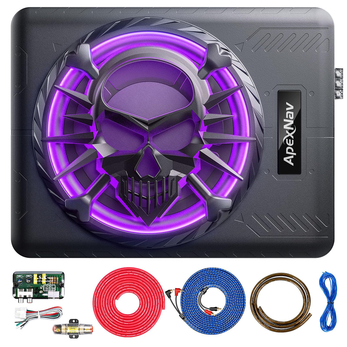 1200W Under Seat Car Subwoofer with LED Ambient Light K230741