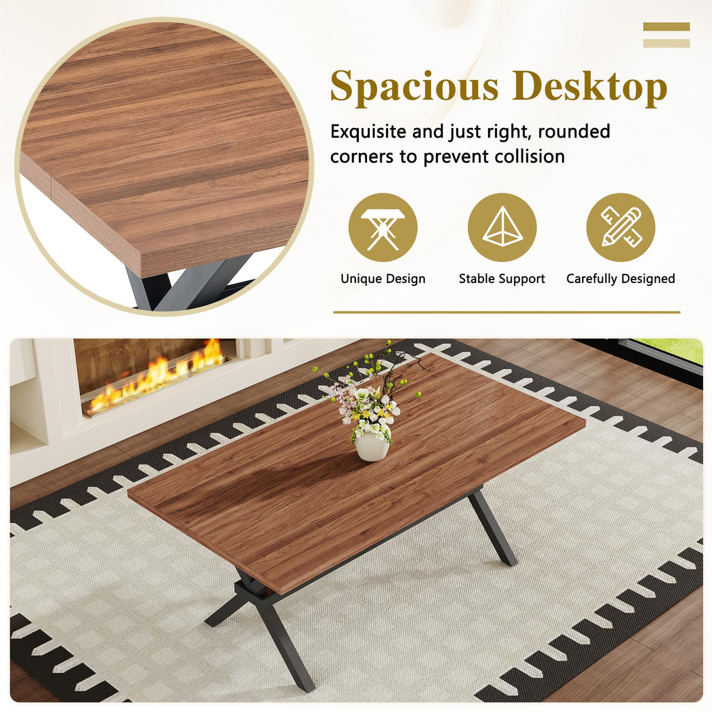 9 Piece Dining Table Set with Splicing Wood Top R127991