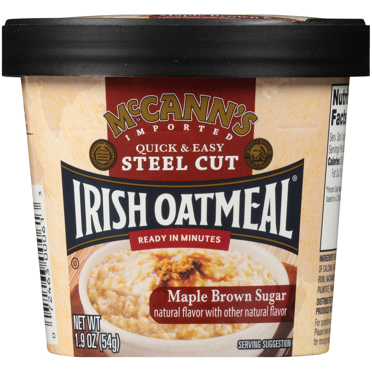 Instant Oatmeal Cup Maple Brown Sugar 1.9 Ounce Pack of 12 P822
